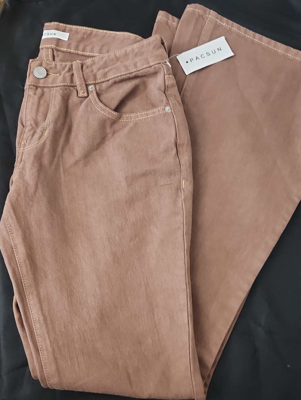 PacSun Women's Wide Leg Pants in Dusty Mauve